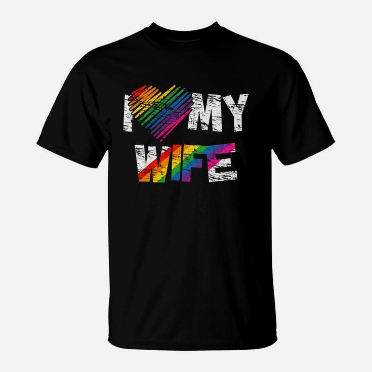 I Love My Wife Gay Rights Tshirt Lesbian Pride Marriage T-Shirt