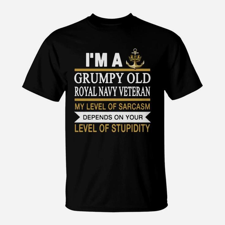 I M A Grumpy Old Man Royal Navy Veteran My Level O - Mens Premium T-shirt T-Shirt