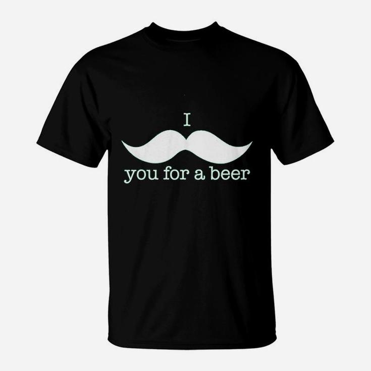 I Mustache You For A Beer Funny St Patricks Day Shamrock Drinking T-Shirt
