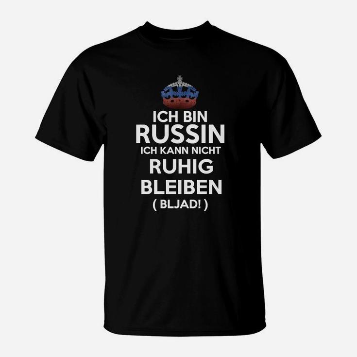 Ich Bin Russin Humorvolles Statement T-Shirt für Damen