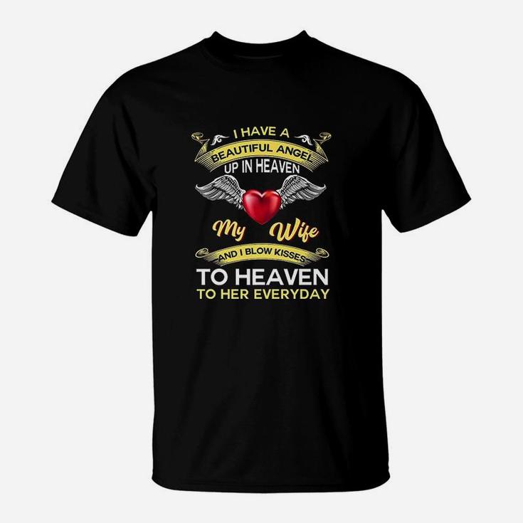 In Memorial Wife Every Day In Heaven For Husband Loss Wive T-Shirt