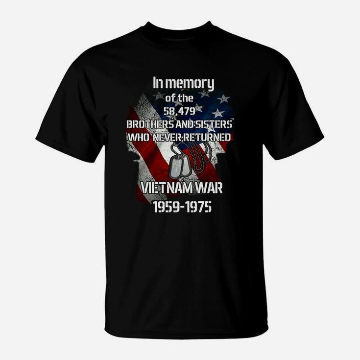 In Memory Of Brothers And Sisters Served In Vietnam War T-Shirt