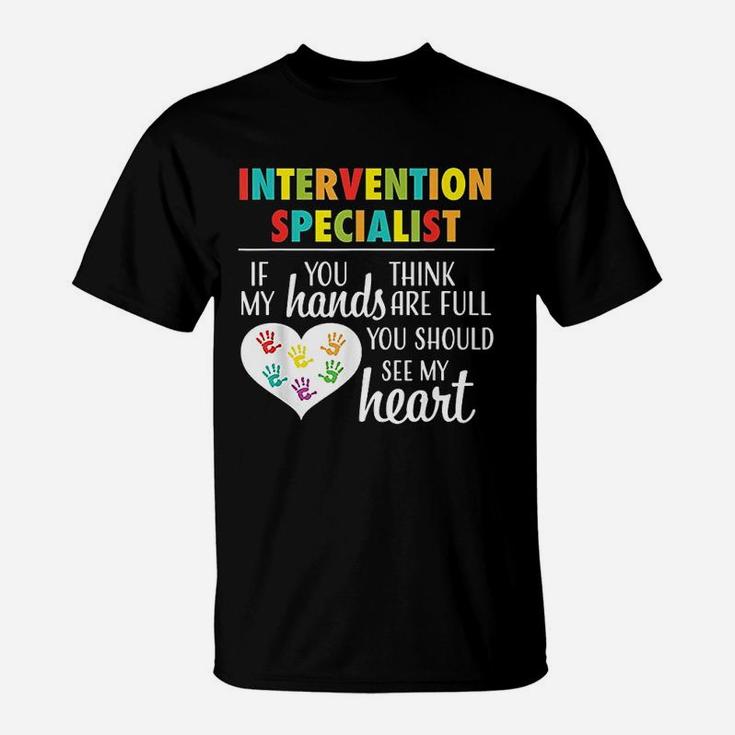 Intervention Specialist Cute Heart Teacher Gift T-Shirt