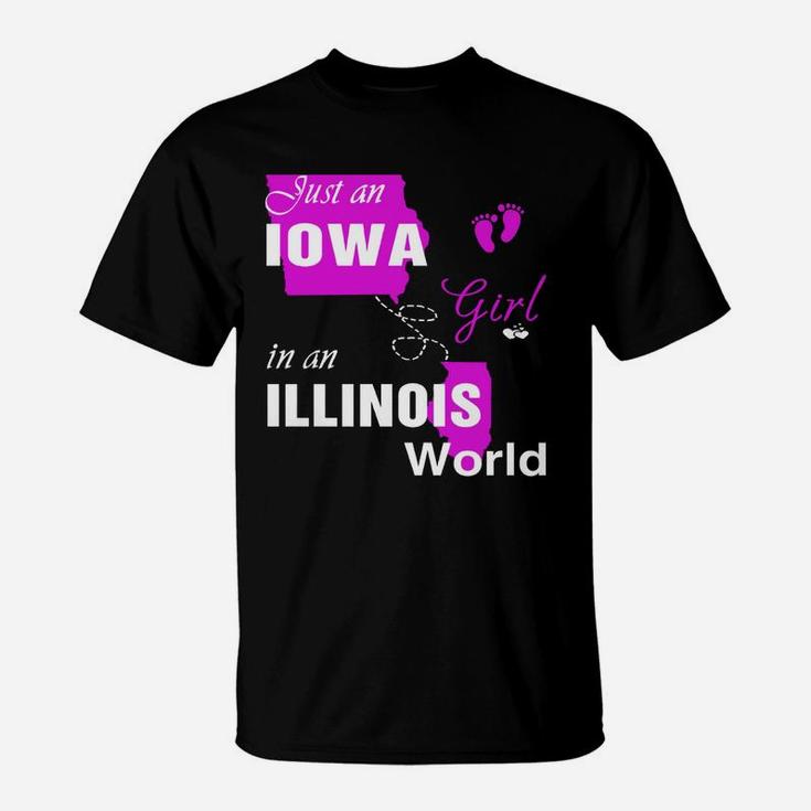 Iowa Girl In Illinois Shirts,iowa Girl Tshirt,illinois Girl T-shirt,illinois Girl Tshirt,iowa Girl In Illinois Shirts,illinois Girl Hoodie T-Shirt