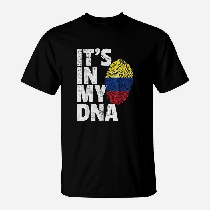 It Is In My Dna Colombian Colombia Flag National Pride Roots T-Shirt