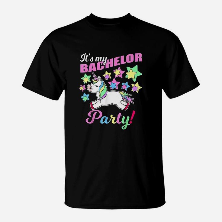 Its My Bachelor Party Unicorn Funny Marriage Party T-Shirt