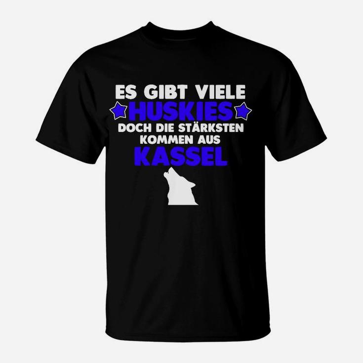 Kassel Huskies Fan T-Shirt: Stärkste Huskies Spruch - Schwarz