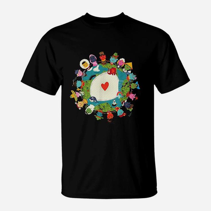 Kids Art Children Love The Planet Earth World Peace Shirt Kids Art Children Love The Planet Earth World Peace Shirt