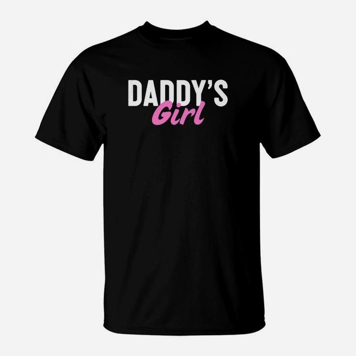 Kids Daddys Girl Pink Text Kids Fathers Day Premium T-Shirt