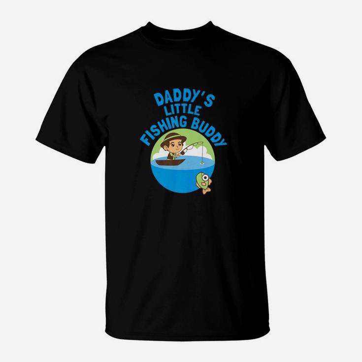 Kids Fishing Buddy Boys Daddys Little Fishing Buddy T-Shirt