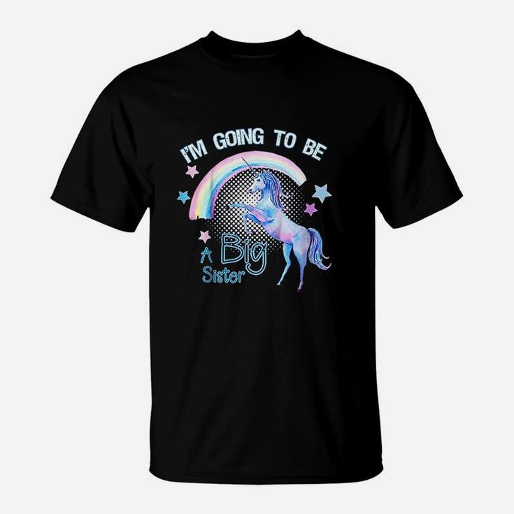 Kids Girls Unicorn I Am Going To Be A Big Sister For Kids T-Shirt