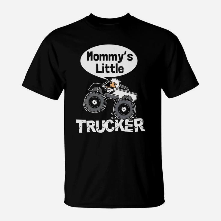 Kids Trucker Boys Mommys Little Trucker Monster Truck T-Shirt