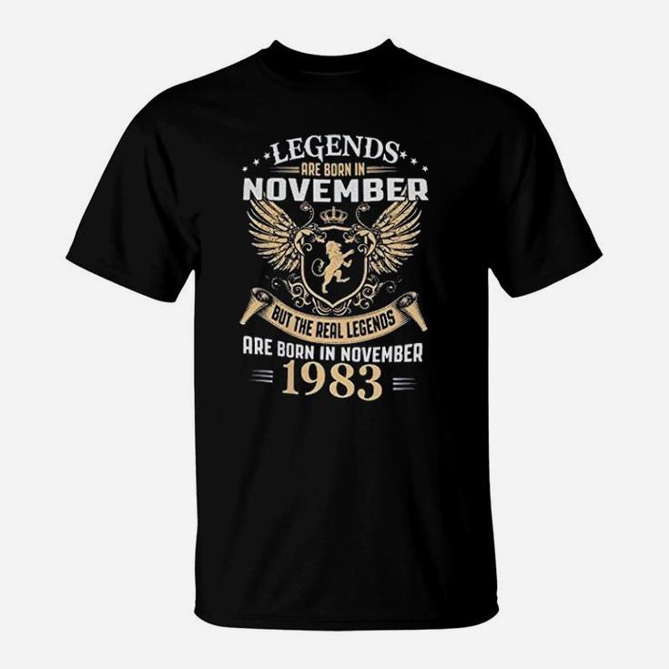 Kings Legends Are Born In November 1983 Birthday Vintage Gift T-Shirt