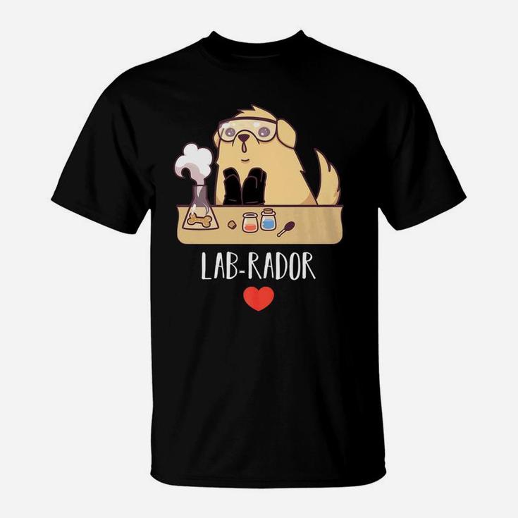Labrador Labrador Retriever Dog Science Pun Funny T-Shirt