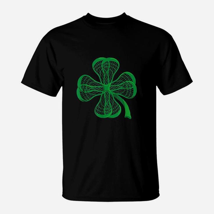 Lacrosse Sticks Shamrock Clover Irish Lucky Lax T-Shirt