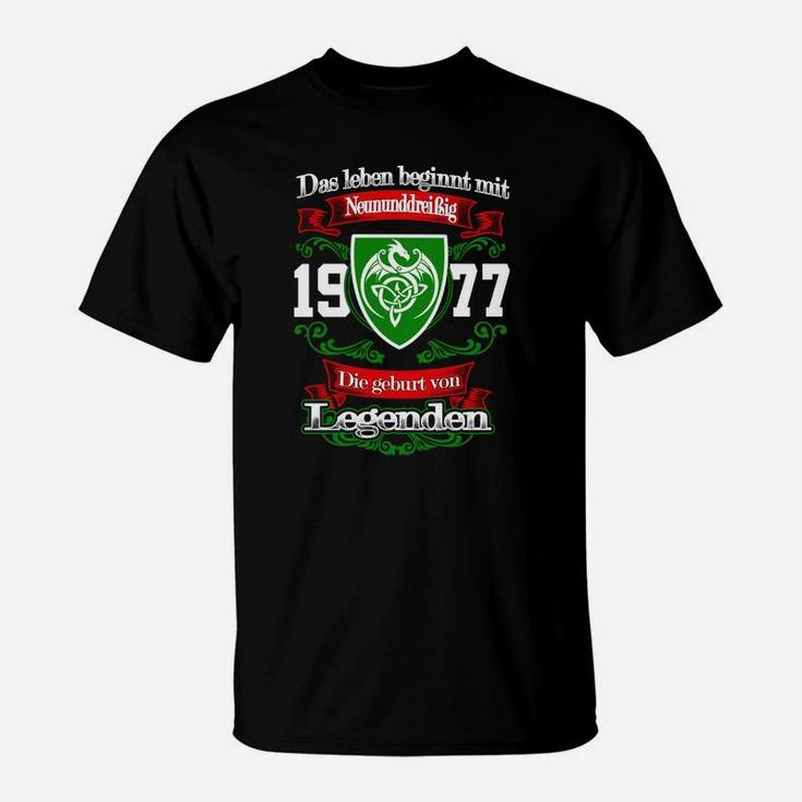 Legenden von 1977 Geburtstagsjahr Vintage T-Shirt, Retro Design