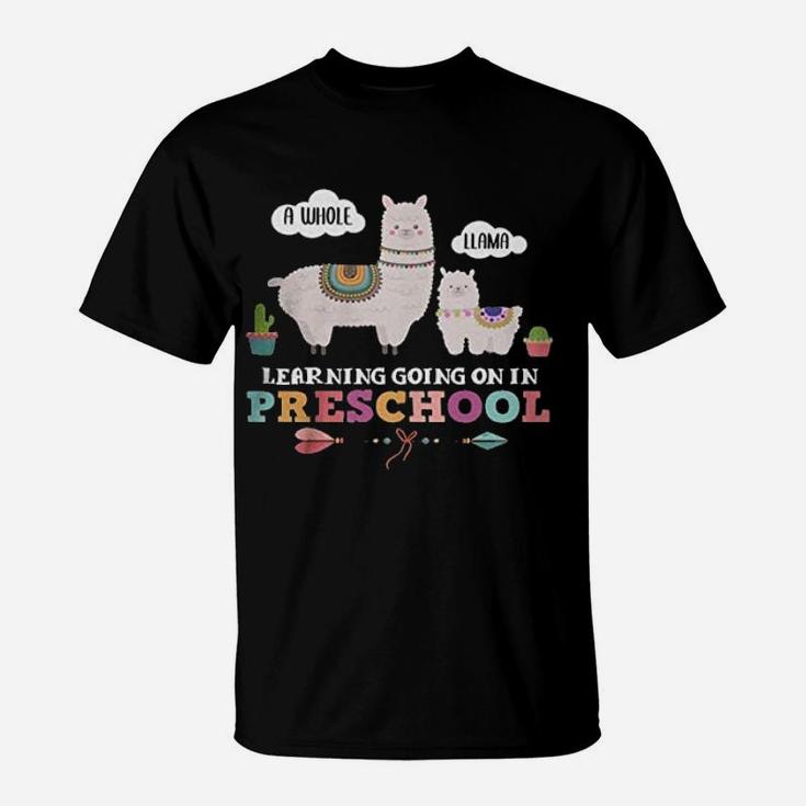 Llama Cactus Preschools Funny Teachers Back To School T-Shirt