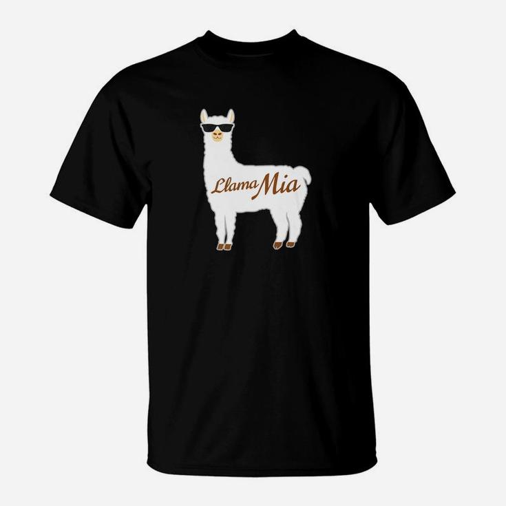 Llama Mia Mama Mia Best Gift For Alpaca Lovers T-Shirt