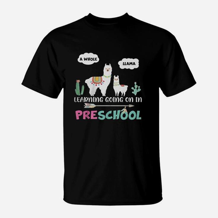 Llama Preschools Teachers First Day Of School Gifts T-Shirt