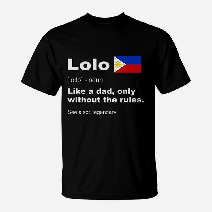 Lolo Filipino Grandpa Definition Funny Fathers Day T-Shirt