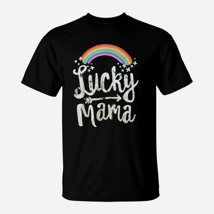 Lucky Mama Family St Patricks Day Mom Mothers Day T-Shirt