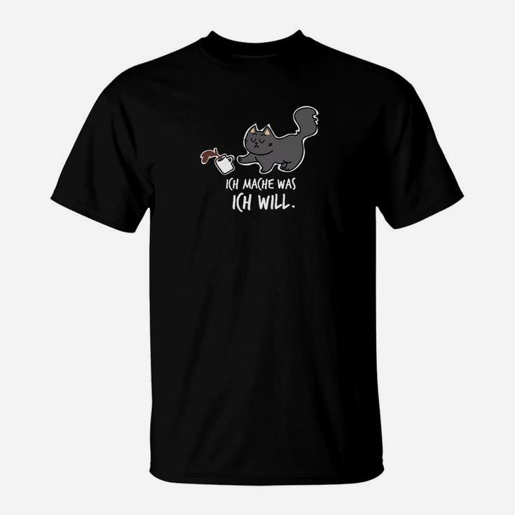 Lustiges Katzen-Slogan T-Shirt, Ich mache, was ich will für Katzenliebhaber