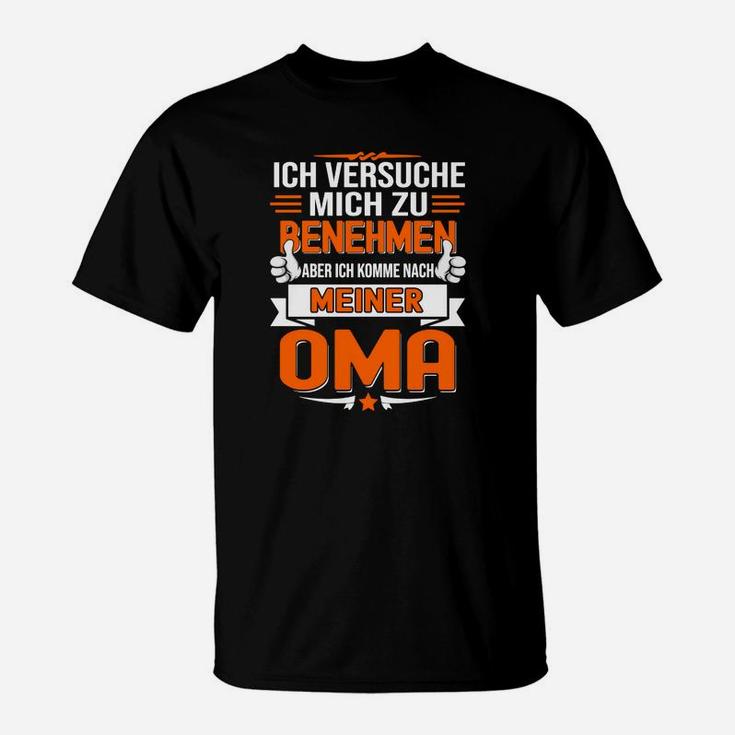 Lustiges Oma-Enkel T-Shirt, Spruch Nach meiner Oma