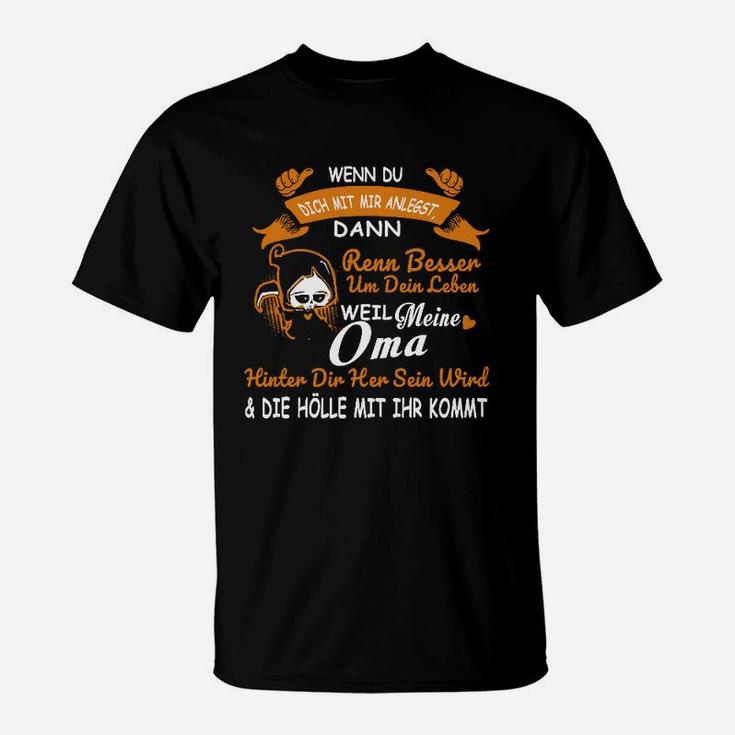 Lustiges Oma Fan T-Shirt, Piratenschädel und Spruch Design