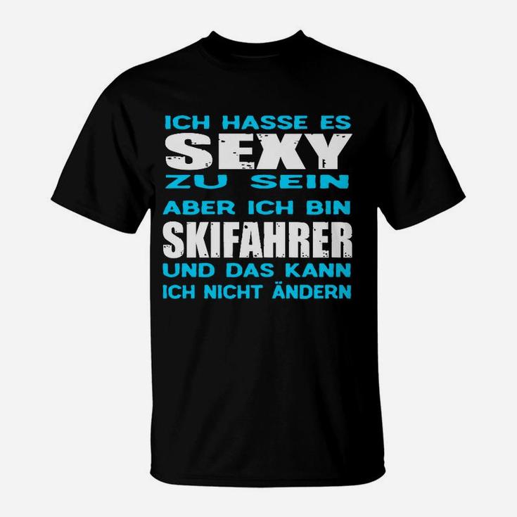 Lustiges Skifahrer T-Shirt Sexy zu sein ist hart, doch ich bin Skifahrer - Herren, Schwarz