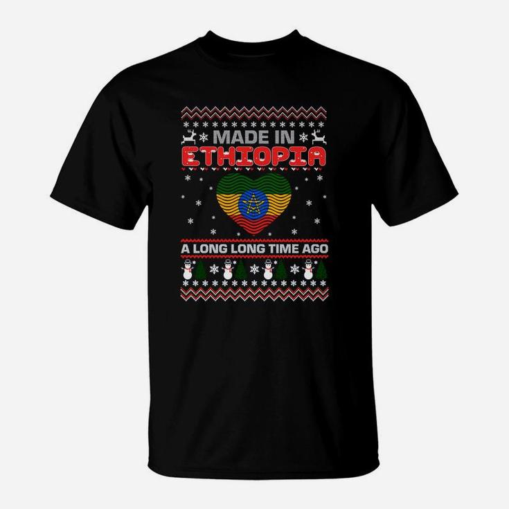 Made In Ethiopia Country Christmas Ugly Sweater T-Shirt