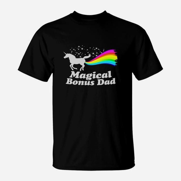 Magical Bonus Dad Unicorn Farting Rainbow T Shirt -funny Tee Black Youth T-Shirt