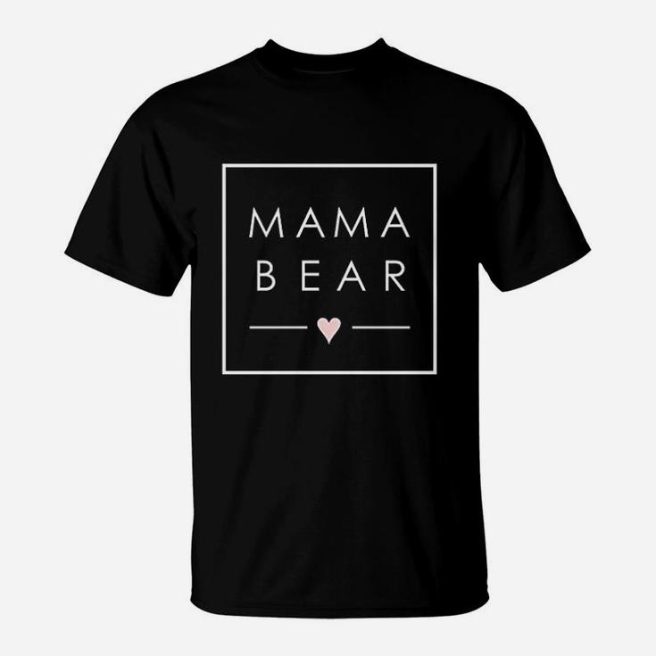 Mama Bear Mother Mom Love Minimal Square T-Shirt