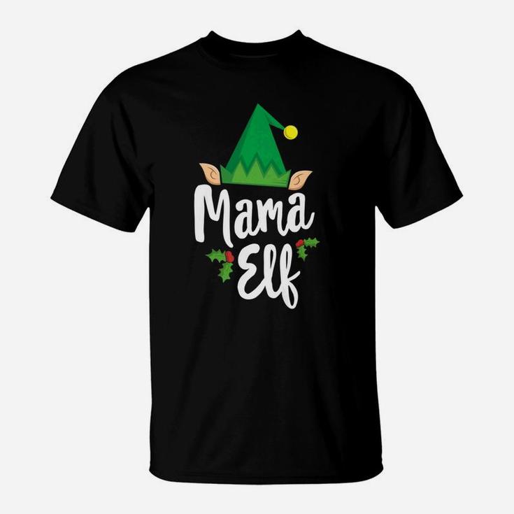 Mama Elf Christmas Matching Family Festive Gift T-Shirt