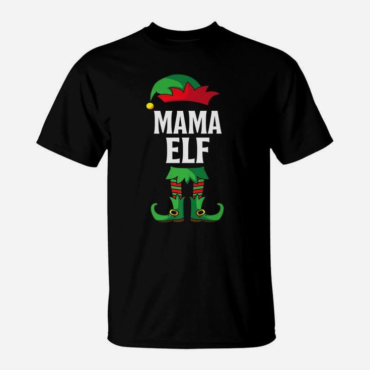 Mama Elf Costume Christmas Holiday Matching Family T-Shirt