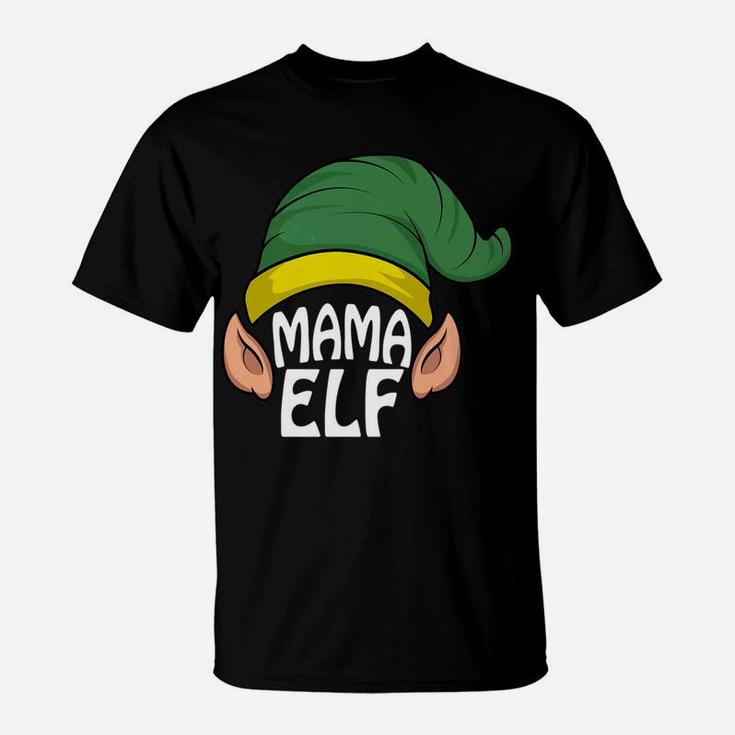 Mama Elf Funny Christmas Ugly Sweater Style T-Shirt