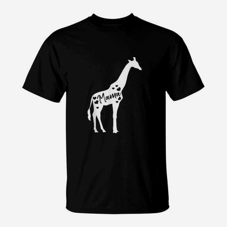 Mama Giraffe Mothers Day Safari Zoo Mom Love Animal Lover T-Shirt
