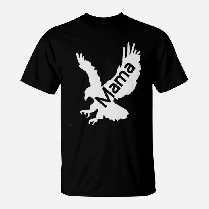 Mama Hawk Mom Eagle Protective Dark T-Shirt