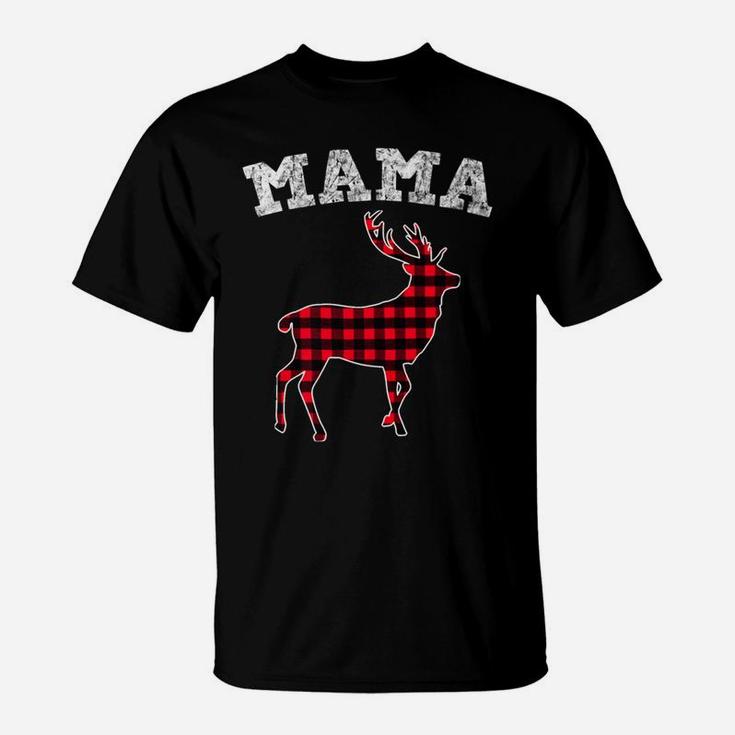 Mama Reindeer Matching Family Group Christmas Pj Tee T-Shirt
