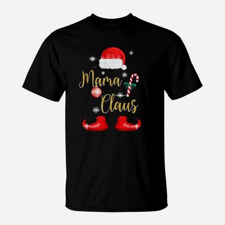 Mama Santa Claus Funny Matching Family Christmas Candy Ball T-Shirt