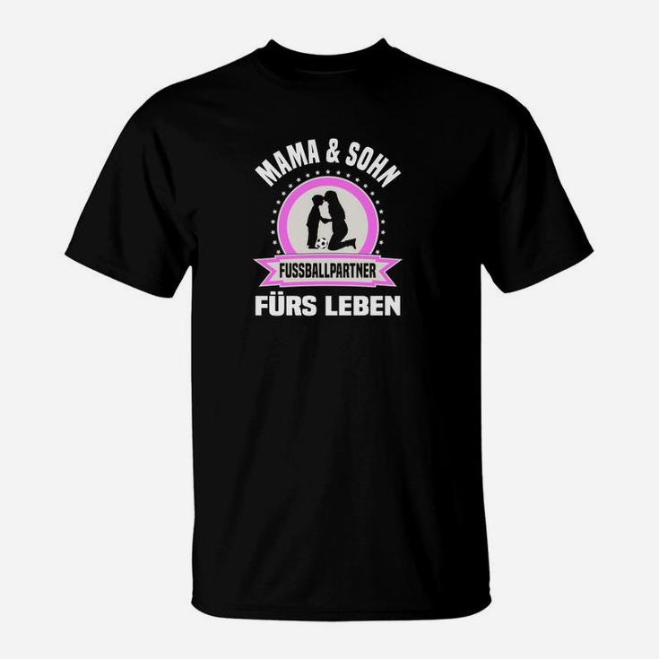 Mama & Sohn Fußballpartner T-Shirt, Lebenslanges Team-Design