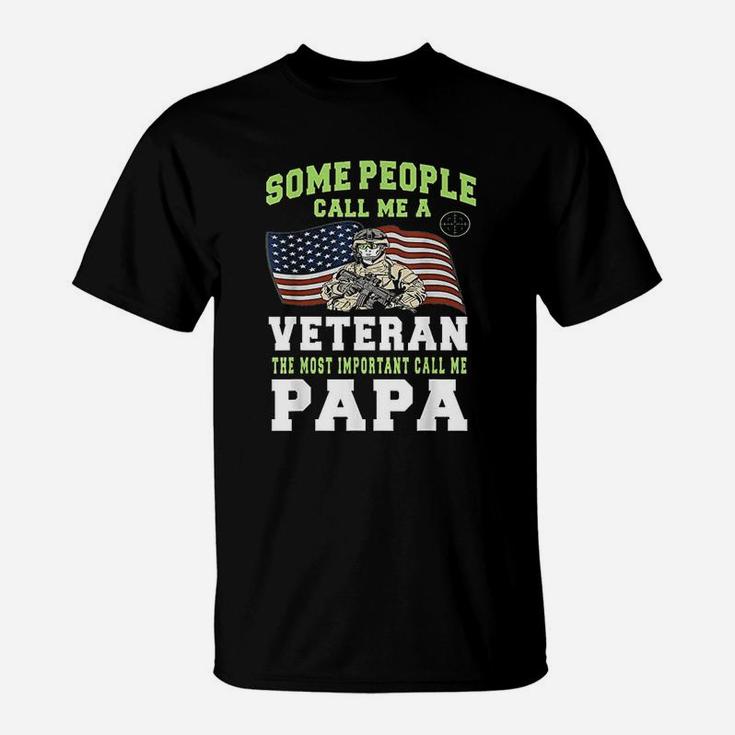 Men Grandpa Veteran The Important Call Me T-Shirt