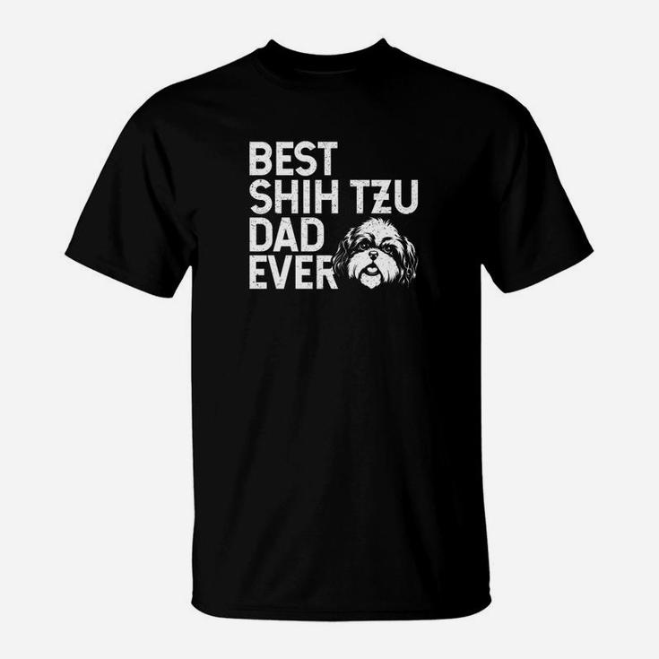Mens Best Shih Tzu Dad Ever For Men Who Own Shih Tzu Dogs Premium T-Shirt