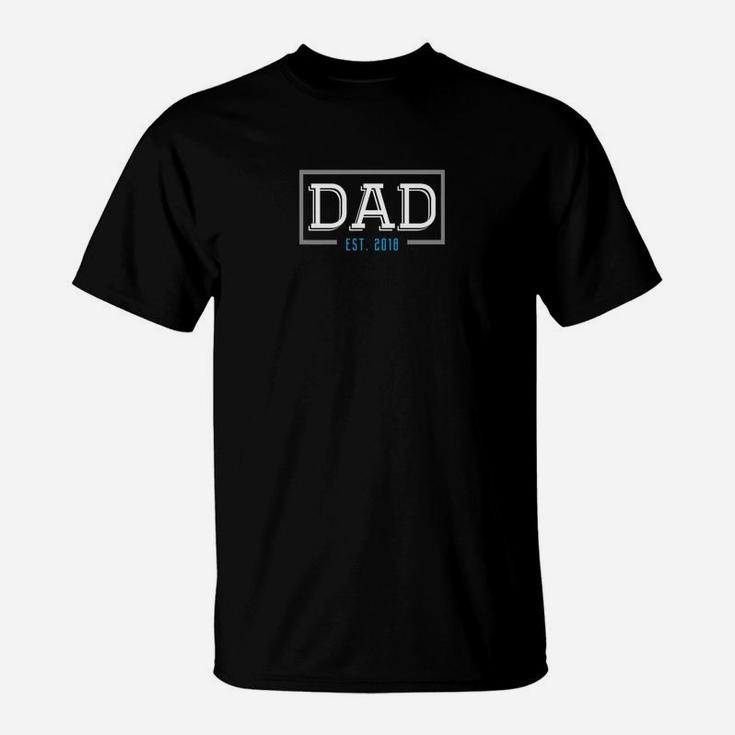 Mens Dad Est 2018 Dad Established 2018 Premium T-Shirt