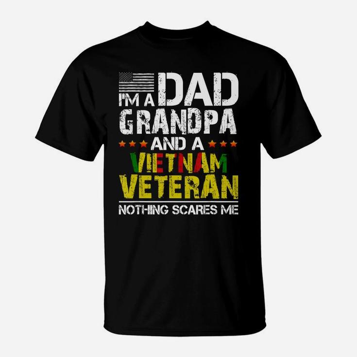 Mens Dad Grandpa Vietnam Veteran Vintage Mens Fathers Day Gifts T-shirt T-Shirt