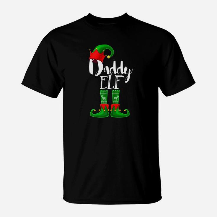 Mens Daddy Elf Matching Family Christmas Pajama Shirt Gift Men T-Shirt