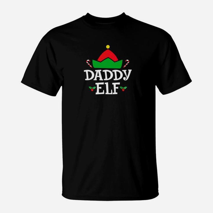 Mens Elf Daddy Matching Family Group Christmas Pajama T-Shirt