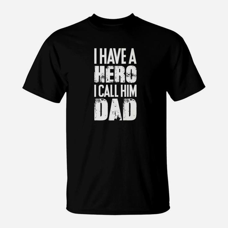 Mens Hero Dad Awesome And Funny Fathers Day Gift For Your Dad Premium T-Shirt