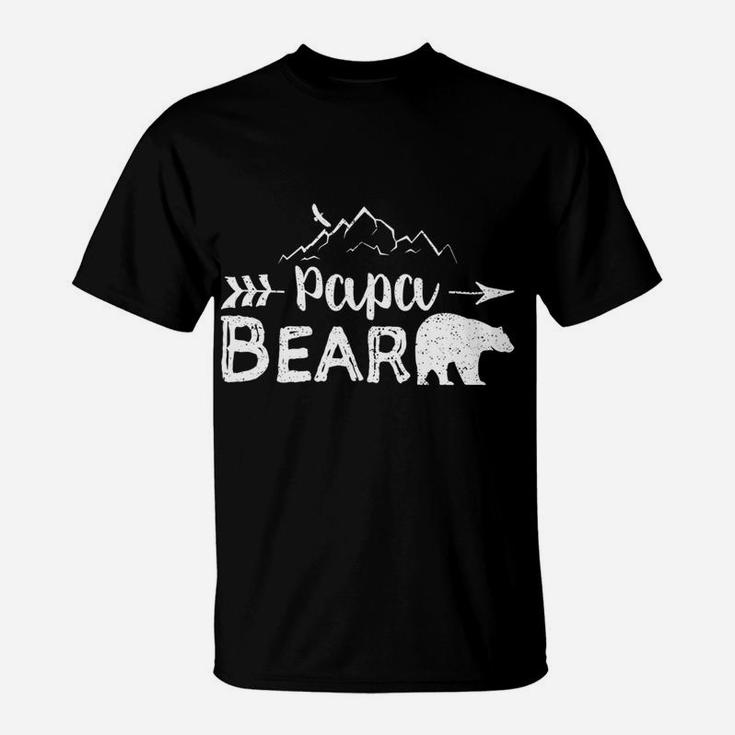 Mens Papa Bear Matching Family Mama Papa Bear Camping Gift T-Shirt