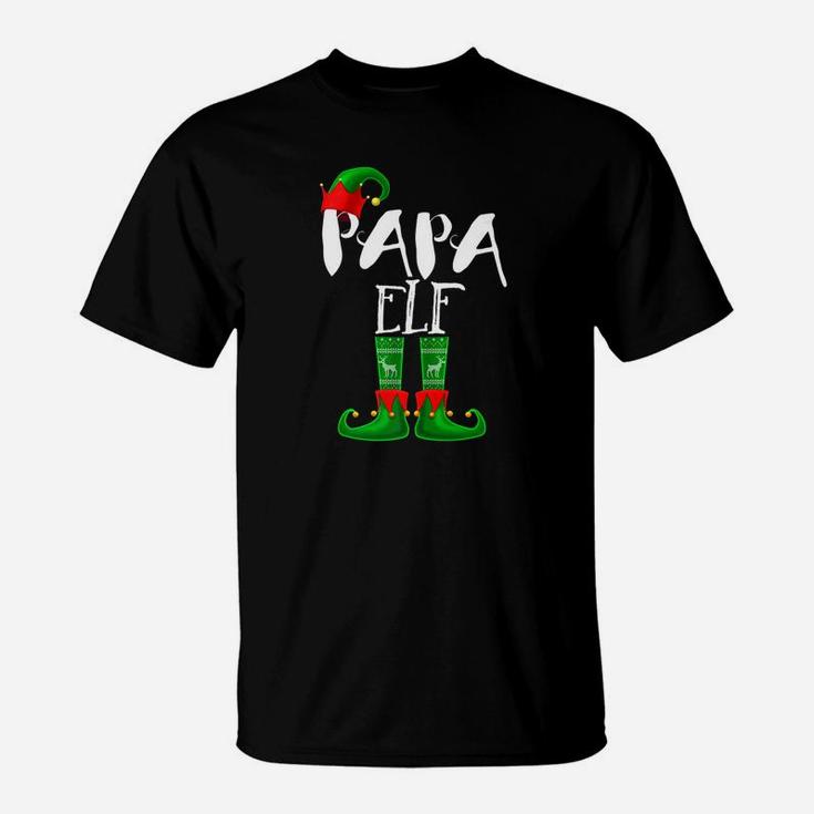 Mens Papa Elf Matching Family Christmas Pajama Shirt Gift Men T-Shirt