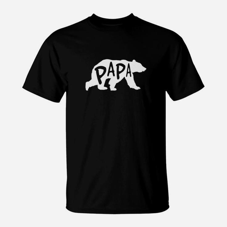 Mens Papa Mighty Bear Cute And Wild Gift For Dad T-Shirt